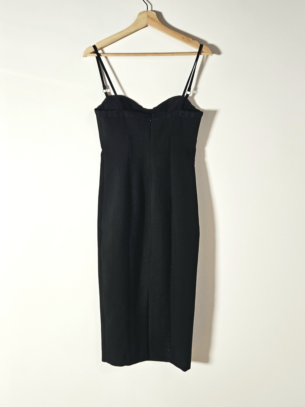 NWT LIKELY Balcott Lace-Trim Corset Bodycon Dress Black Size 6